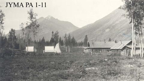 The Dennison and Britten's homes at Mount Robson.