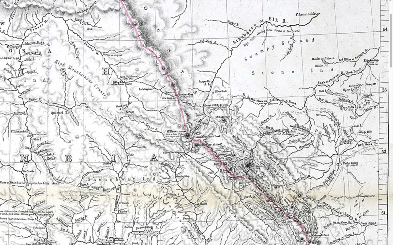 Detail of John Arrowsmith map,1859