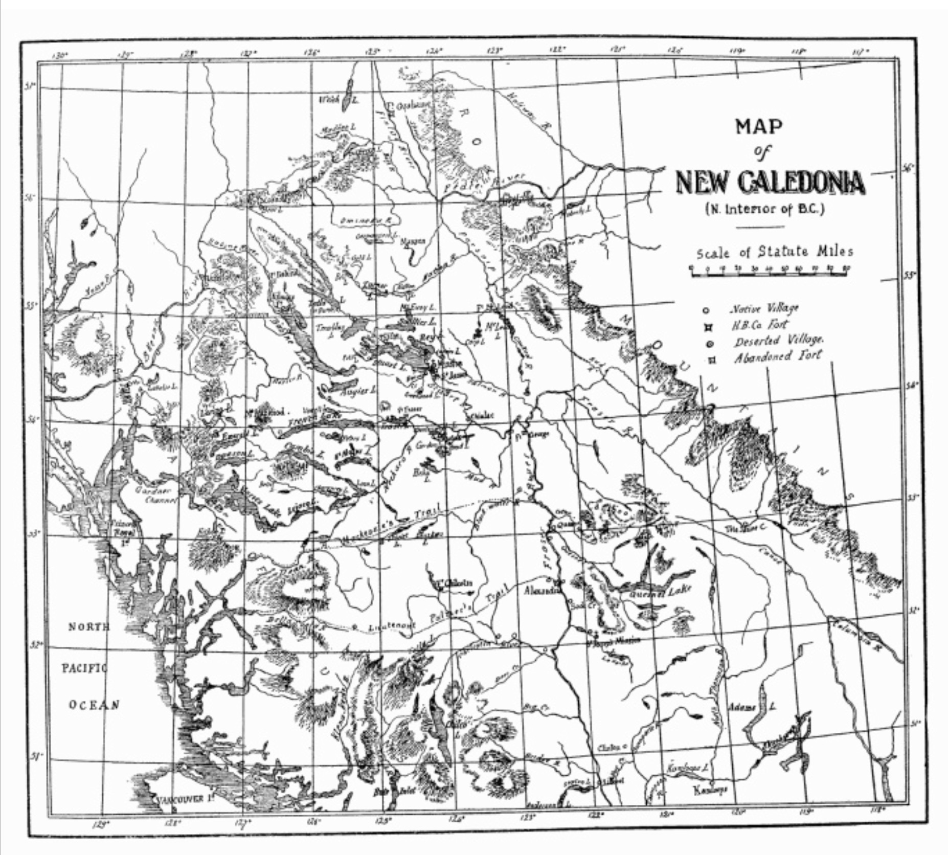 Map of New Caledonia. Morice 1904