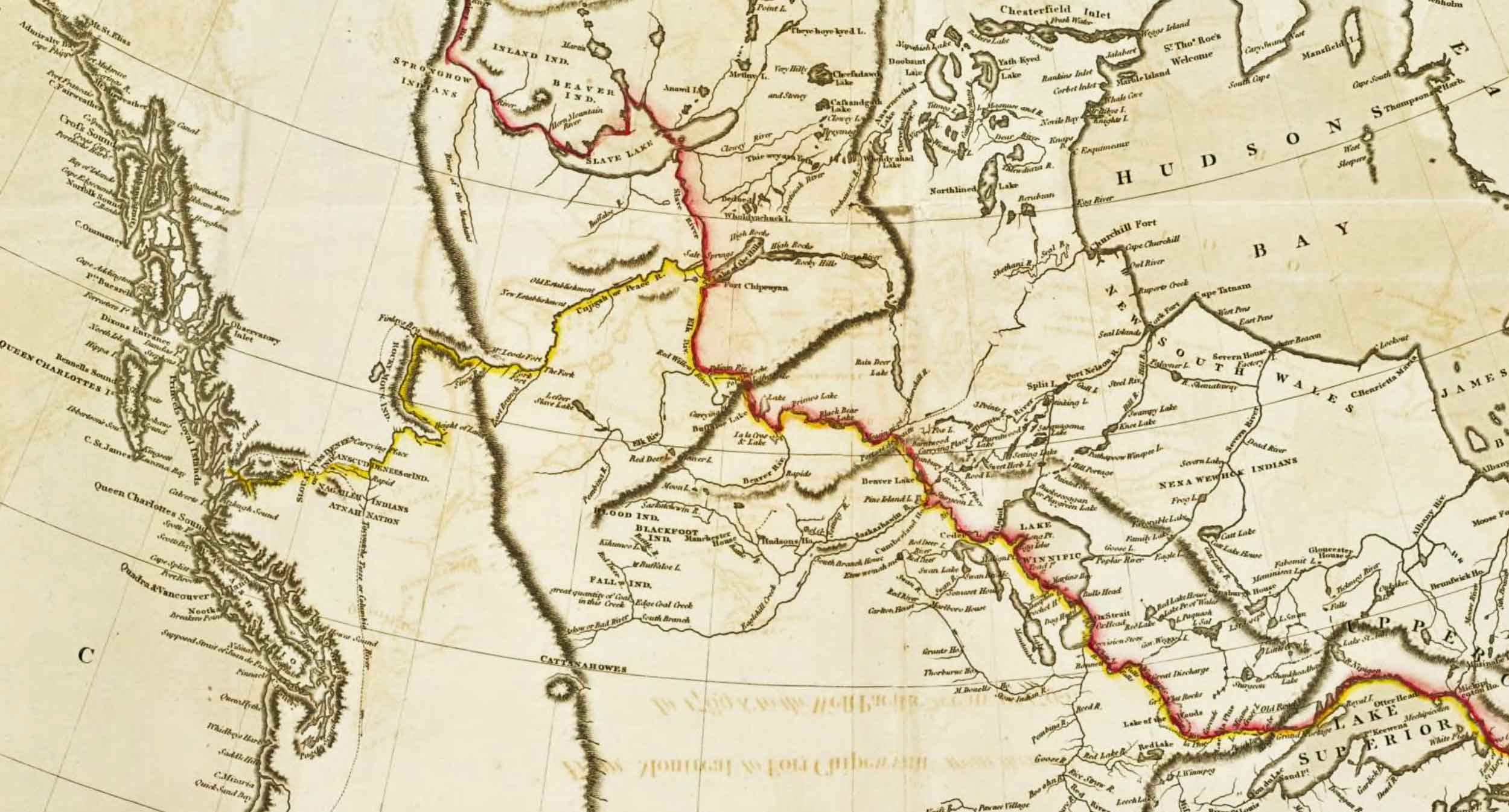 Alexander Mackenzie Route Map Alexander Mackenzie VOYAGES FROM