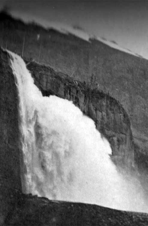 The Emperor Falls. Photo: Byron Harmon, 1911
