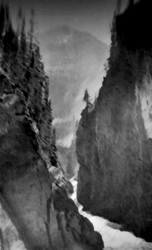 Rainbow Canyon. 
Photo: Byron Harmon, 1911