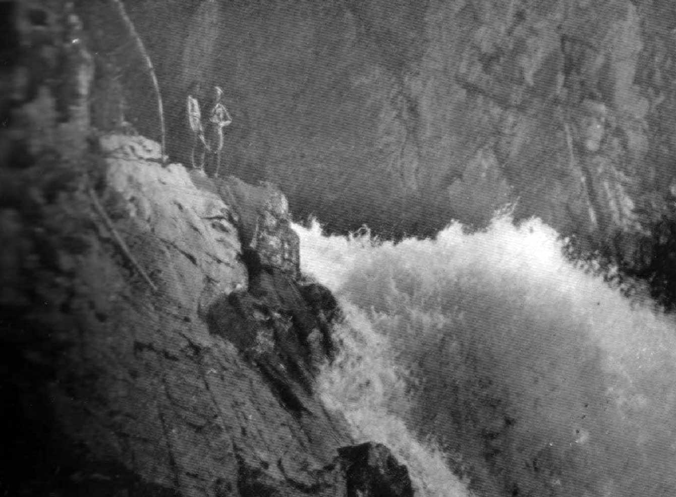 Falls In Rainbow Canyon. Byron Harmon, 1911