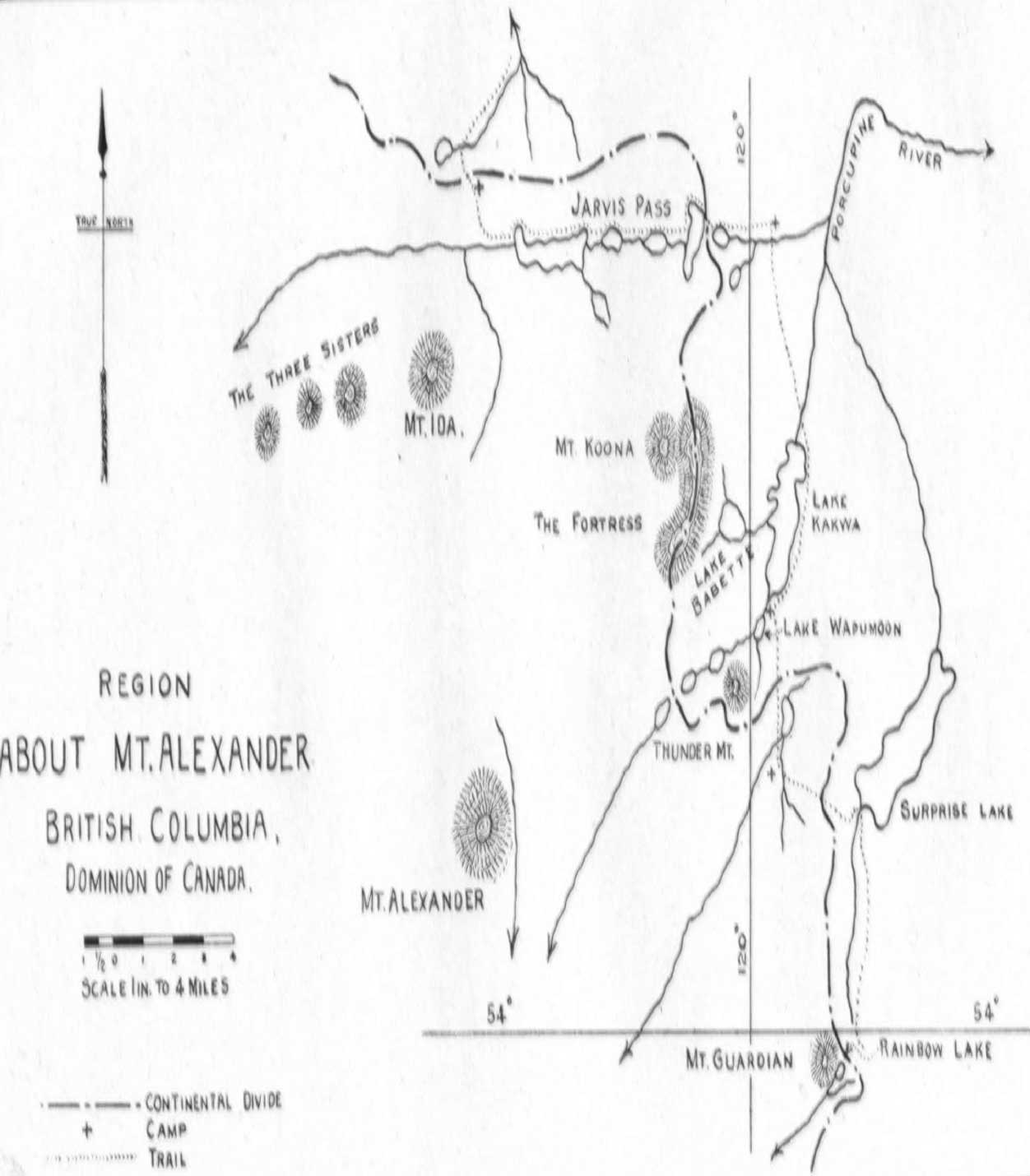 Region about Mt. Alexander
Samuel Prescott Fay, 1913