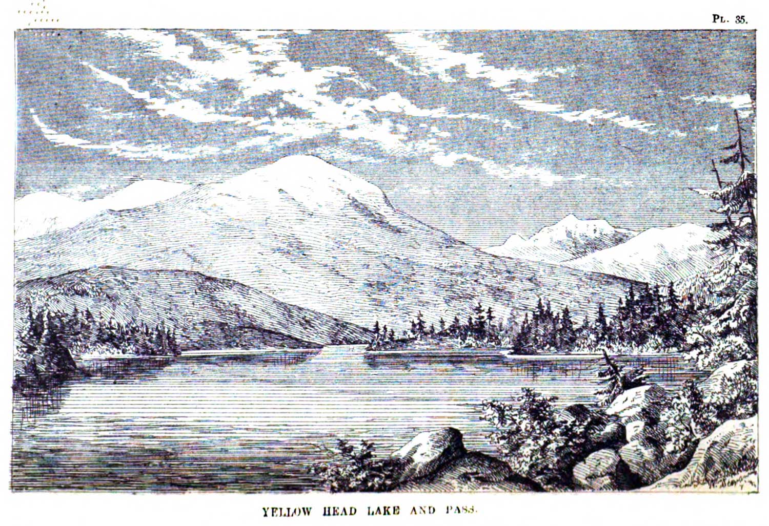 Yellow Head Lake and Pass. George Monro Grant, plate 35
