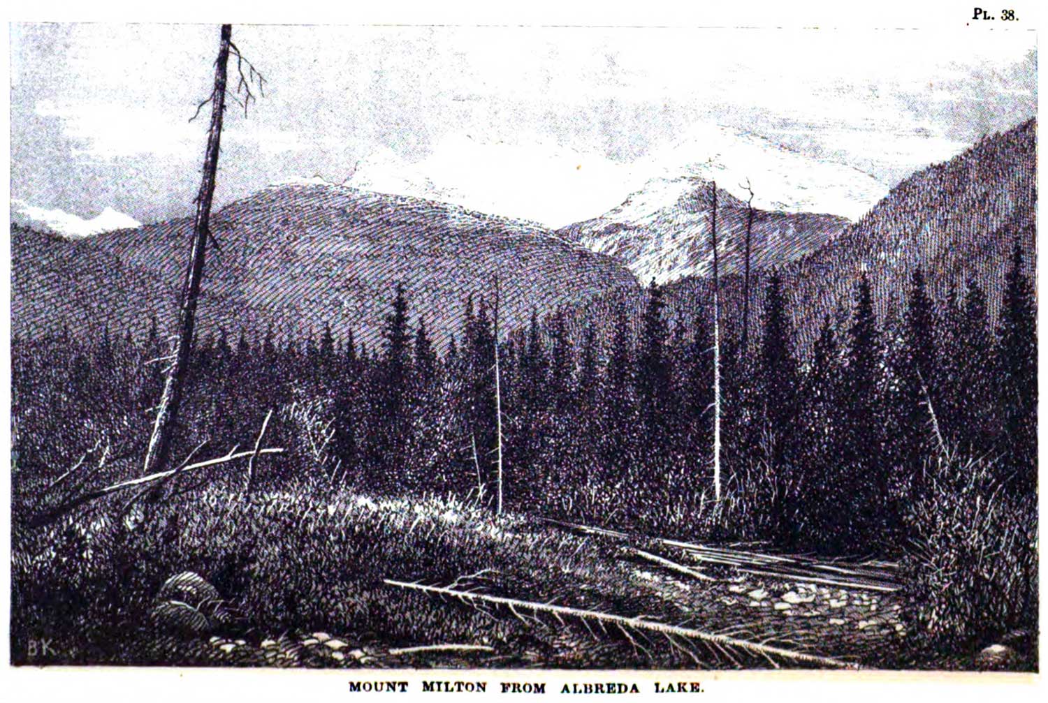 Mount Milton from Albreda Lake. George Monro Grant, plate 38