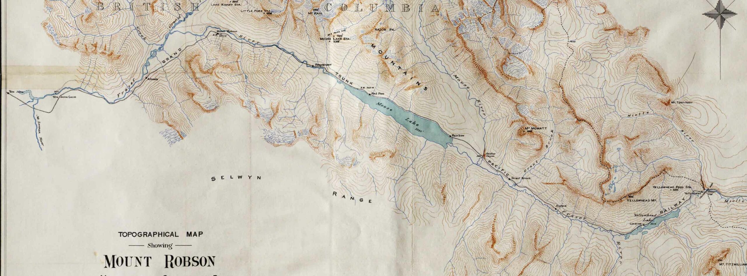 Detail showing stations on the Grand Trunk Pacific Railway.