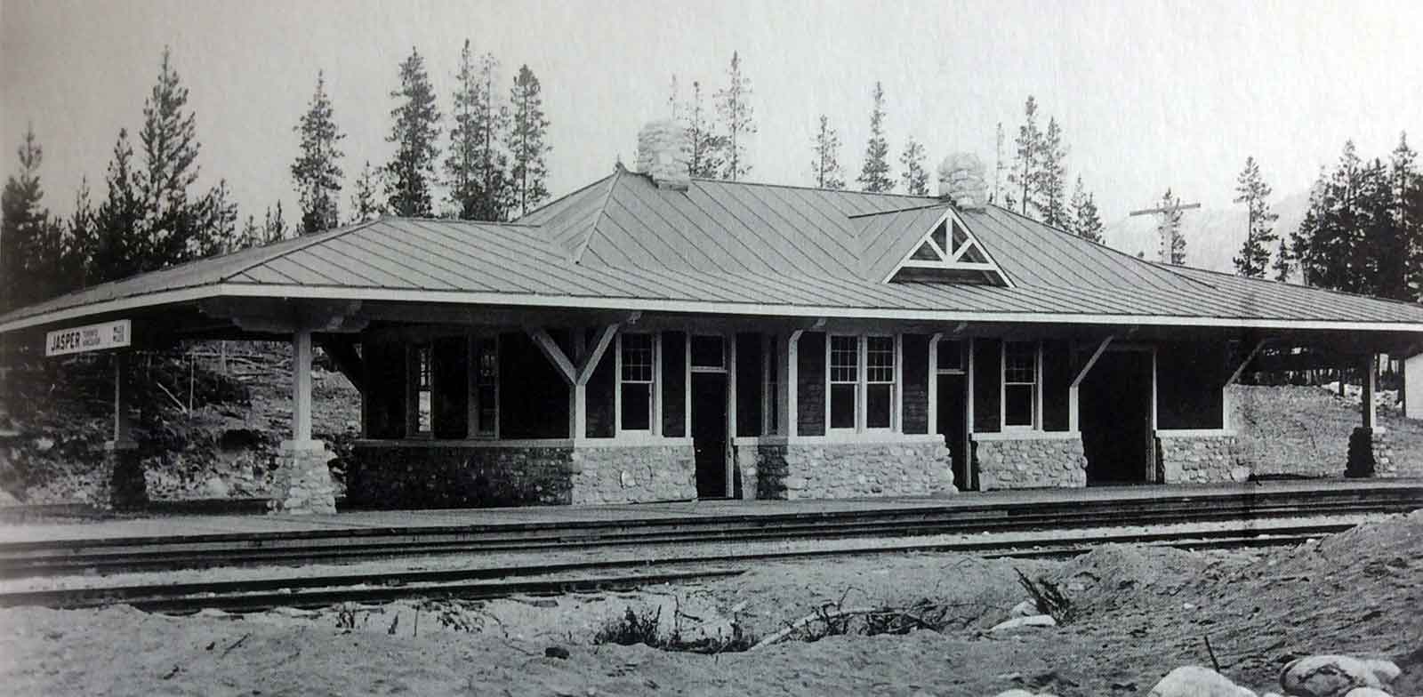 Canadian Northern Railway station at Jasper, ca. 1916