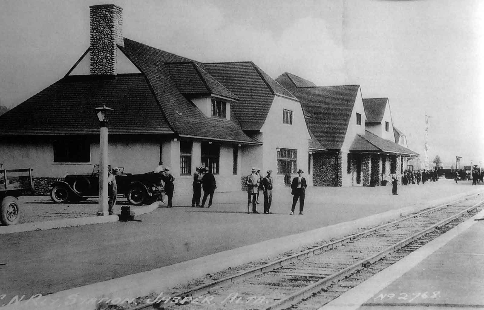 Canadian National Railways station at Jasper, late 1920s