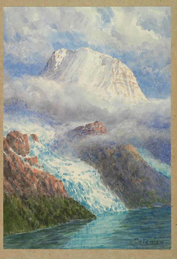 Mount Robson From Across Berg Lake, 1908
Arthur Philemon Coleman
Watercolour over pencil on paper