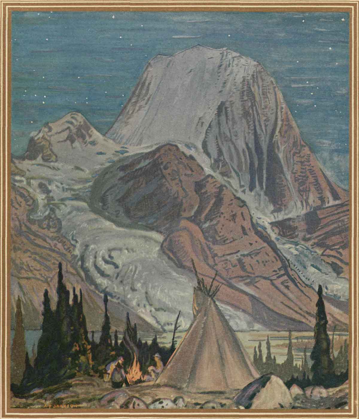 Mount Robson (12,.972 feet). The Monarch of the Canadian Rockies. A. Y. Jackson, 1927