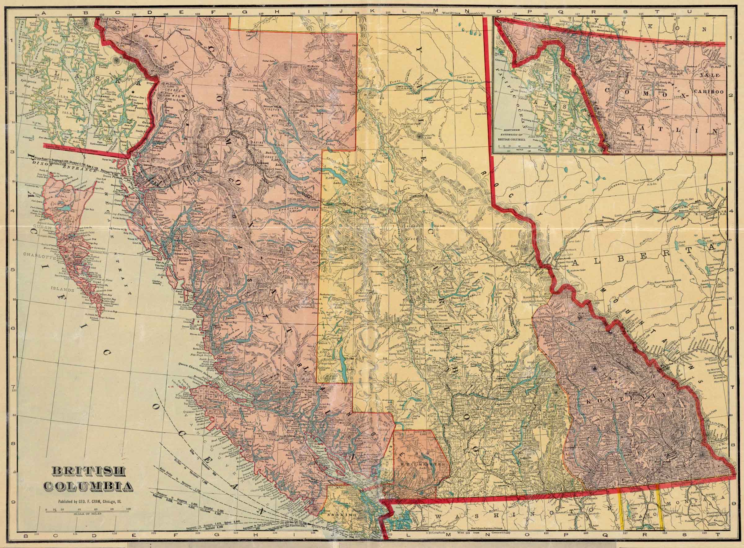 British Columbia.
Published by Geo. F. Cram, Chicago,Ill.